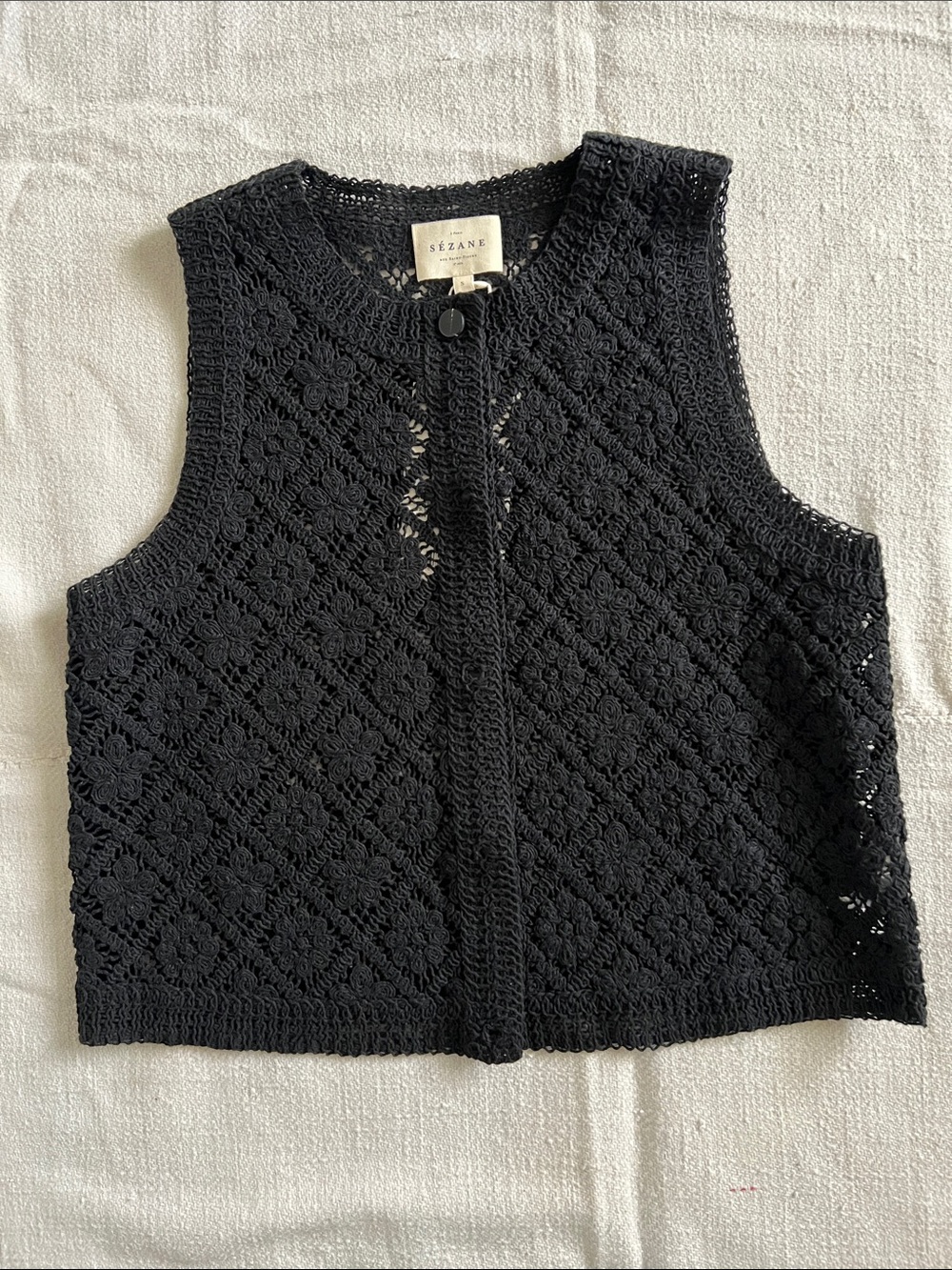Sezane Ron Top Black - Size S